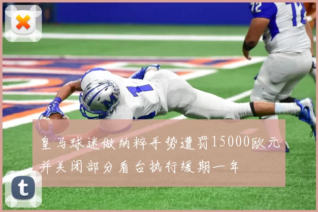皇马球迷做纳粹手势遭罚15000欧元并关闭部分看台执行缓期一年